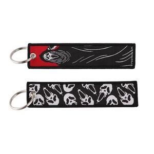 Punk Goth Horror Black, White & Red Scream Skull Ghost Cloth Keychain Ornament